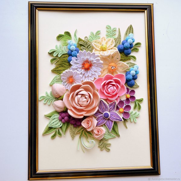 Объемное панно цветы