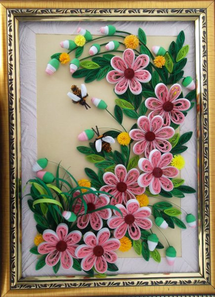 Квиллинг картины Ольги Ольшак