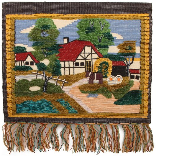 Гобелен домик в деревне