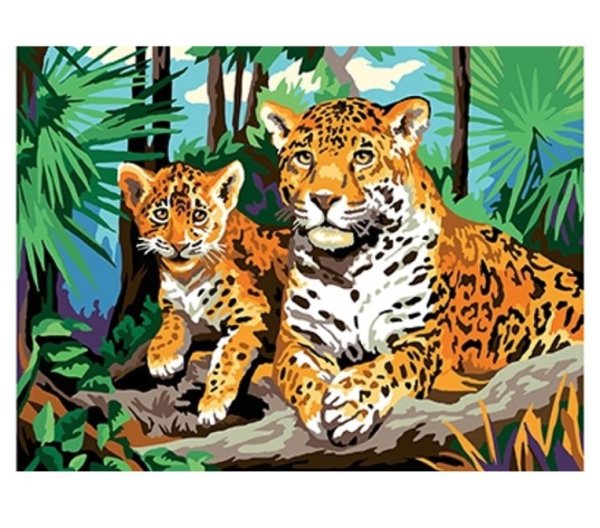 Холст для рисования леопарды