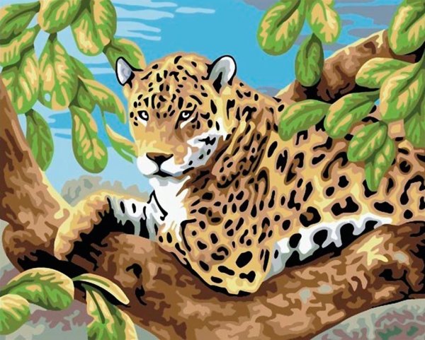 Картина по номерам 40х50 леопарды 29015