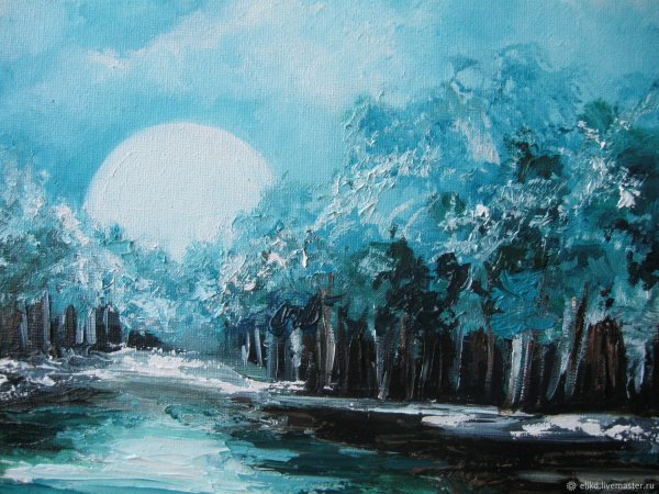 Пейзаж в бирюзовых тонах