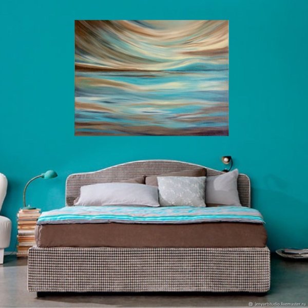 Картина в бирюзовых тонах