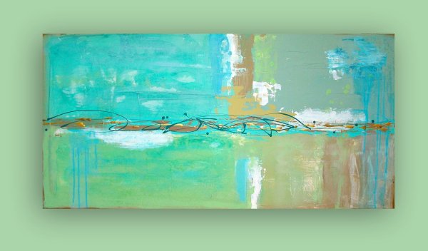 Картина в бирюзовых тонах