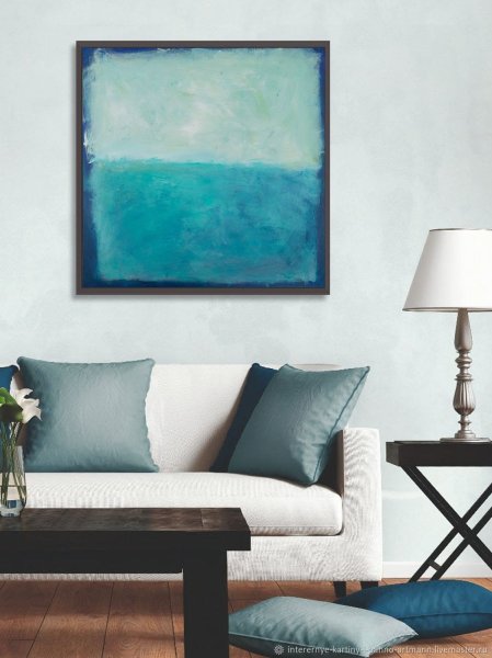 Абстрактная живопись бирюзовый