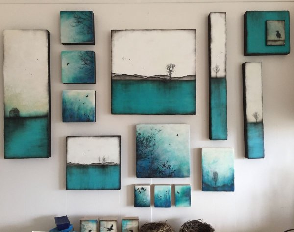 Картина в бирюзовых тонах