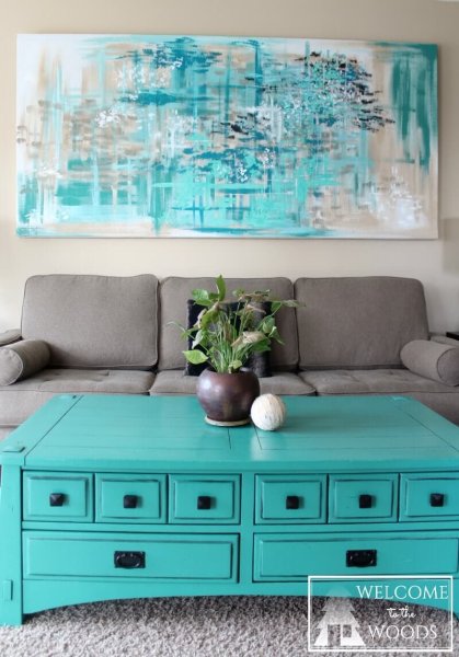 Картины в бирюзовых тонах абстракция