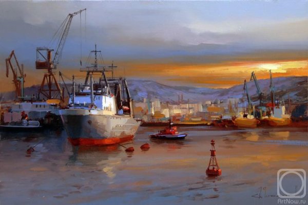 Мурманск порт живопись