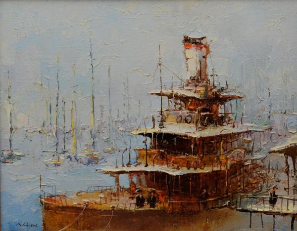 Рыжий кот картина по номерам "вид на море" 40х50 см