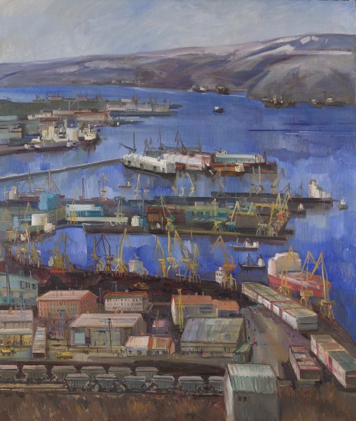 Картина порт Новороссийск