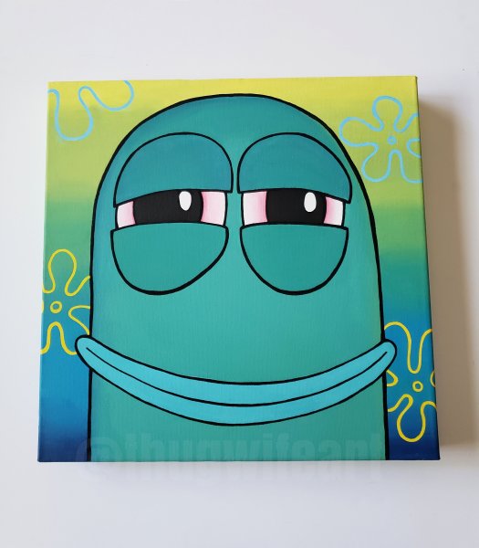 Патрик рисовать на холсте