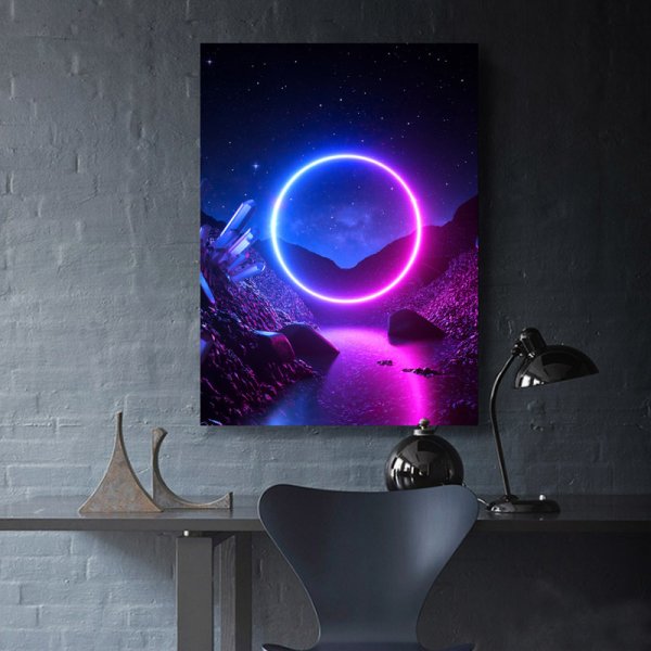 Неоновые картины на стену