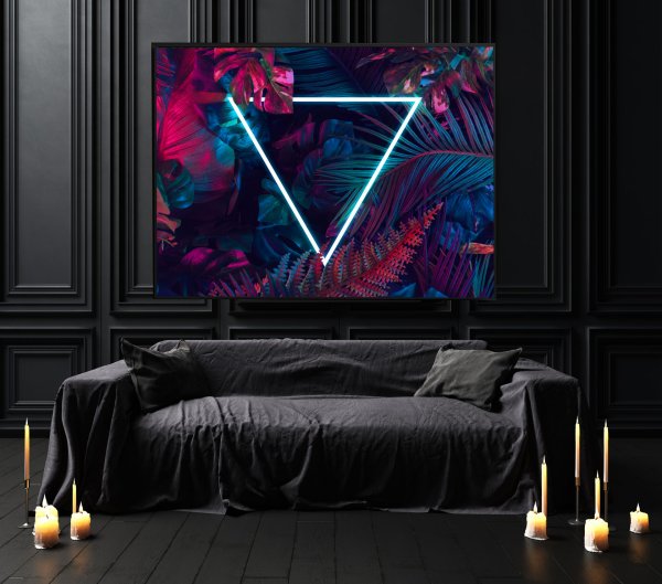 Картина на холсте неон арт