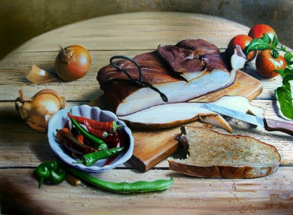 Натюрморт с салом