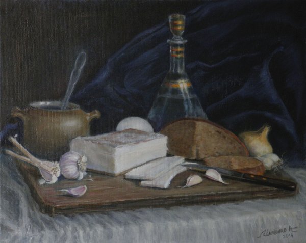 Натюрморт с салом