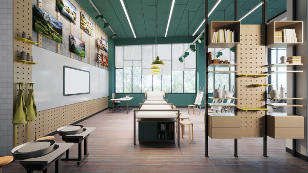 Холст на столе