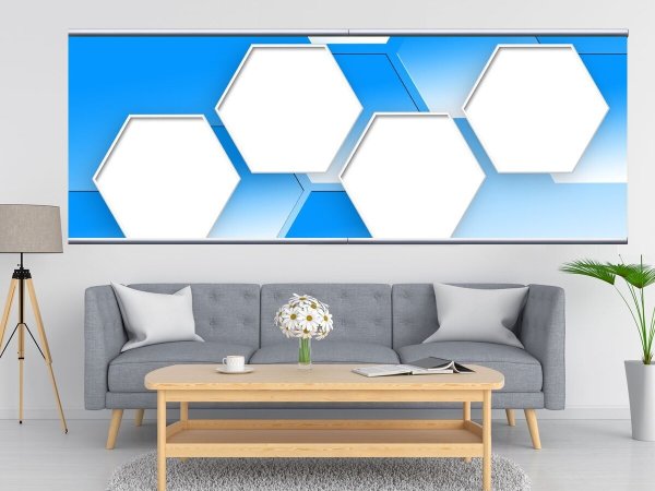 Печать на шестиугольном холсте