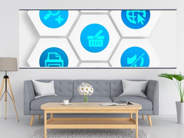 Шестиугольные картины на холсте