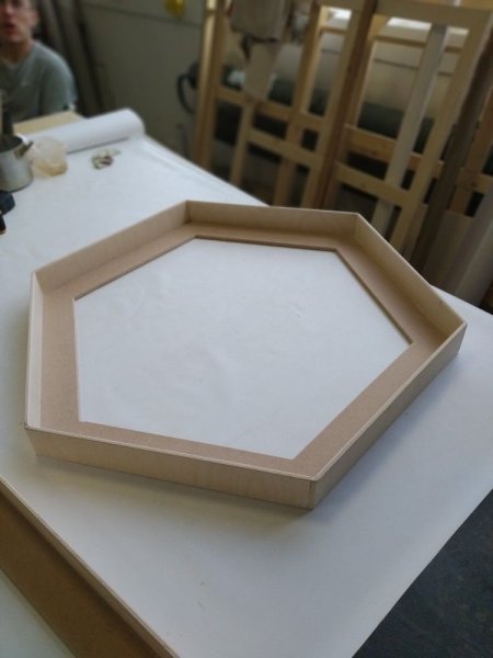 Печать на шестиугольном холсте