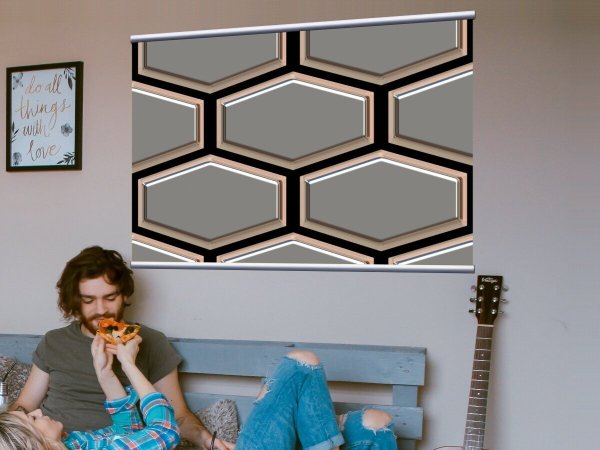 Печать на шестиугольном холсте