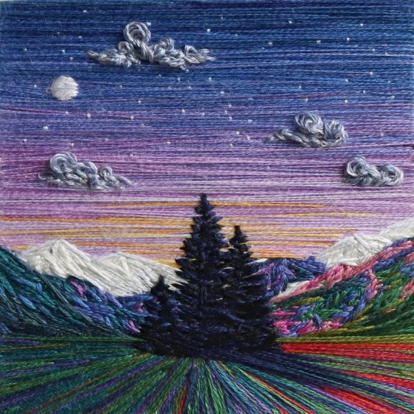 Панно из пряжи