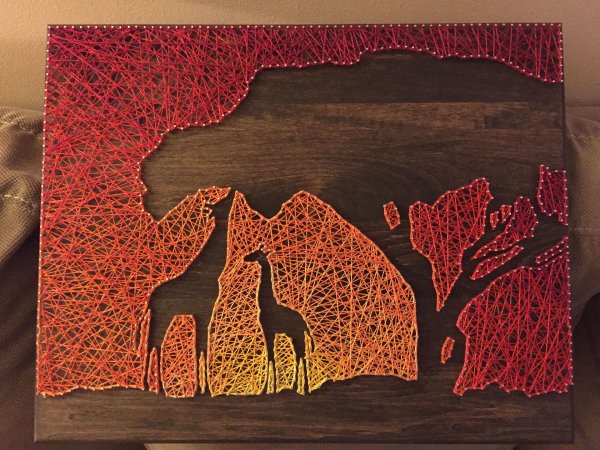 Картина из ниток для вязания