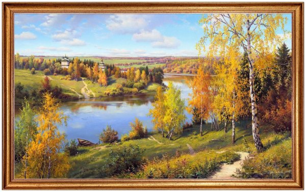 Живопись мастихин Москва река Кремль