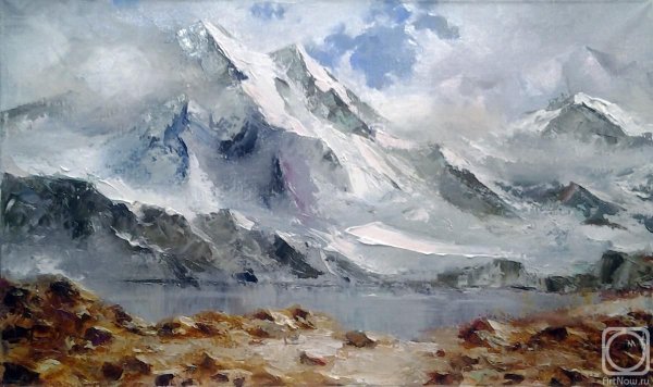 Горы Кавказа маслом на холсте