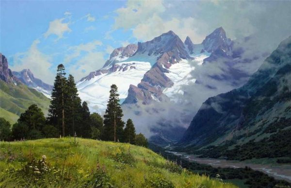 Федоров Владимир художник горы Домбая