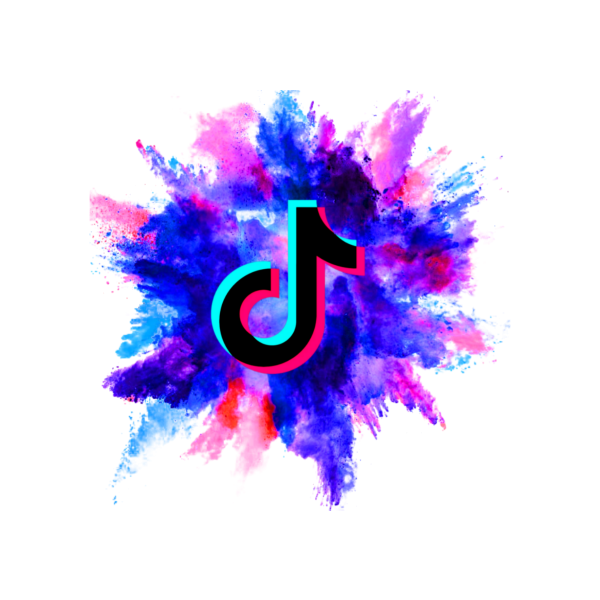 Тик ток на белом фоне