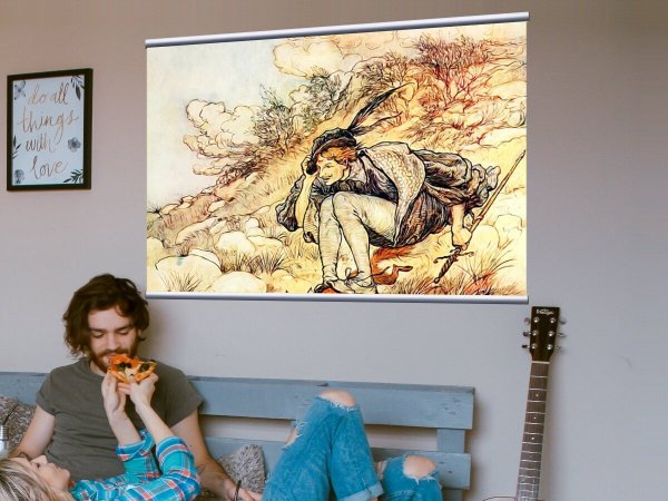 Алмазная мозаика кот и Домовой