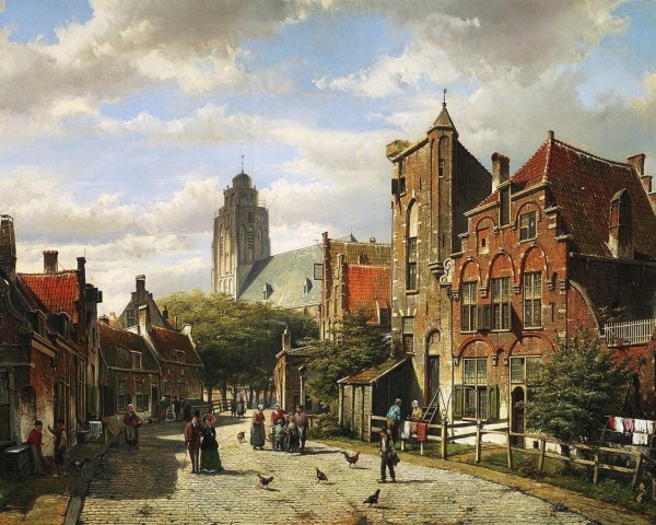 Willem Koekkoek голландский город