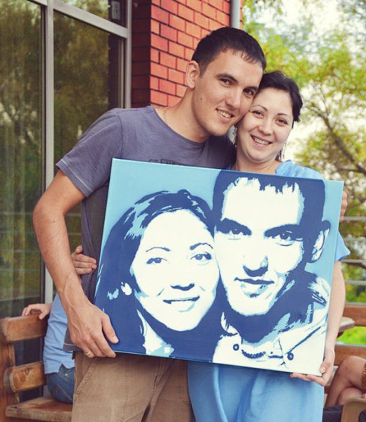 Арт портрет на холсте