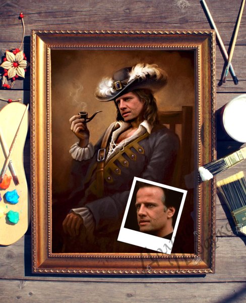 Портрет влюбленных на холсте