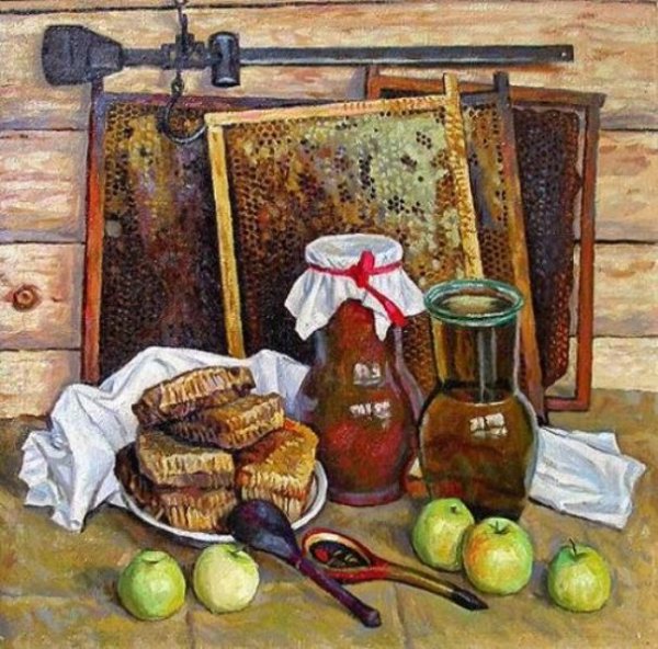 Натюрморт с банкой меда