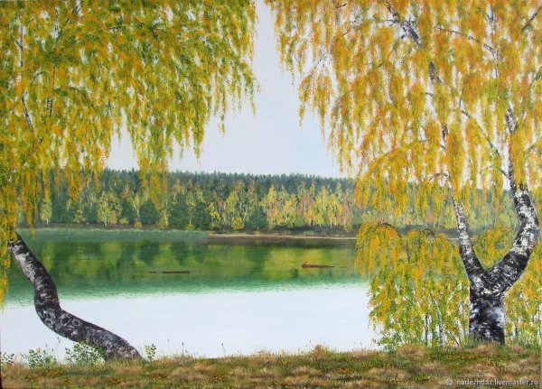 Березы акрилом