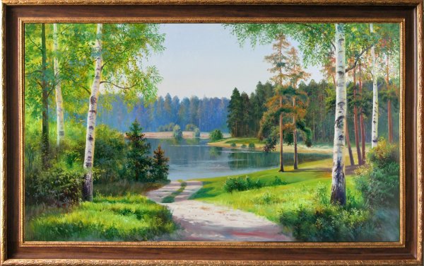 Игорь Прищепа березы у реки