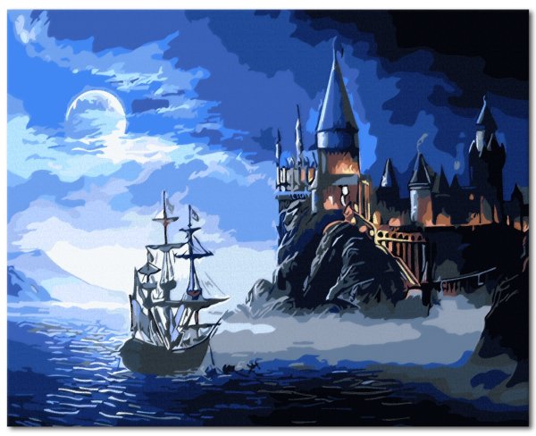 Гарри Поттер маслом Хогварц