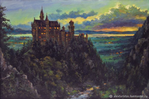 Картина замок Нойшванштайн