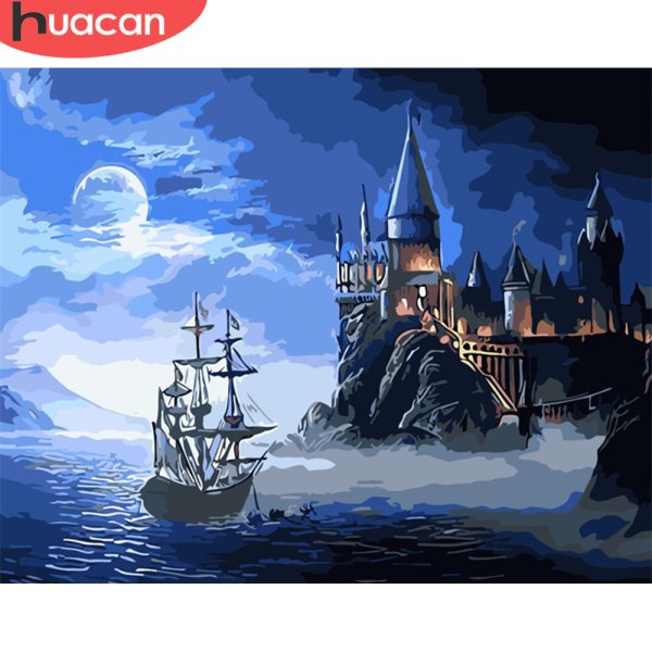 Картина по номерам Гарри Поттер Хогвартс