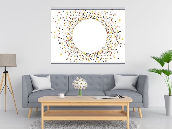 Картина в круге черно белая