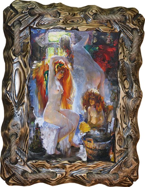 Русская баня в живописи