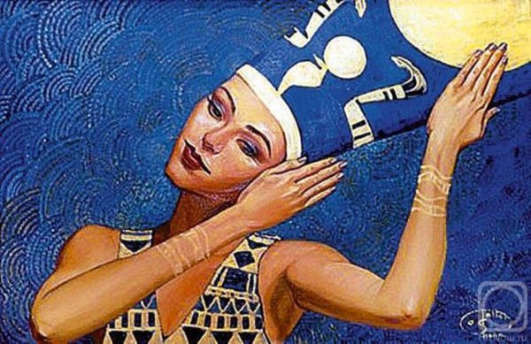 Древний Египет Тутанхамон на папирусе