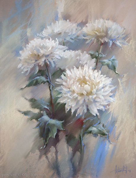 Ольга Абрамова цветы пастелью
