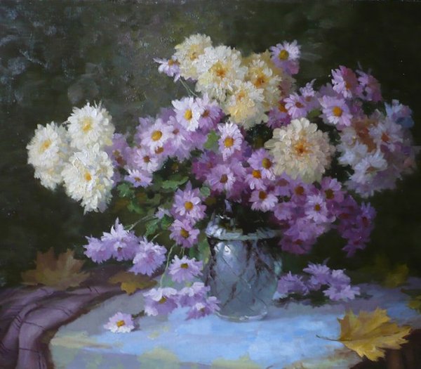 Цветы живопись художника Юрий Николаев