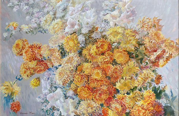 Коровин хризантемы