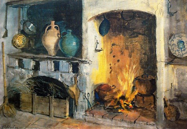 Котелок в камине