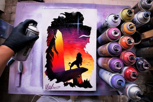 Рисованием красками в баллончиках