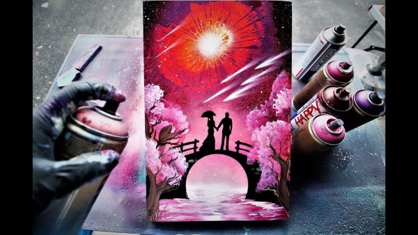 Рисунки баллончиком