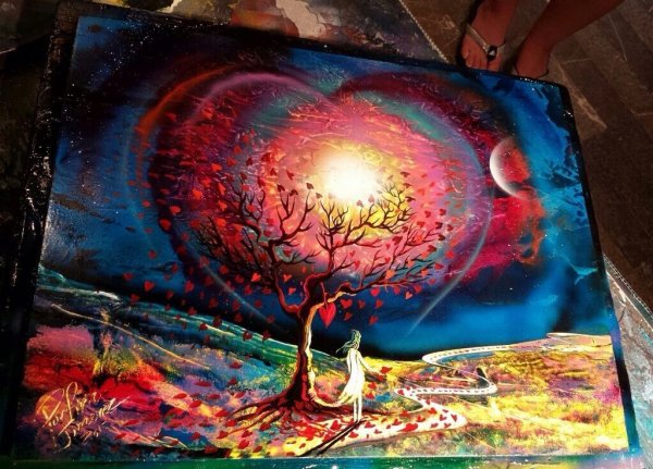 Spray Paint Art космос